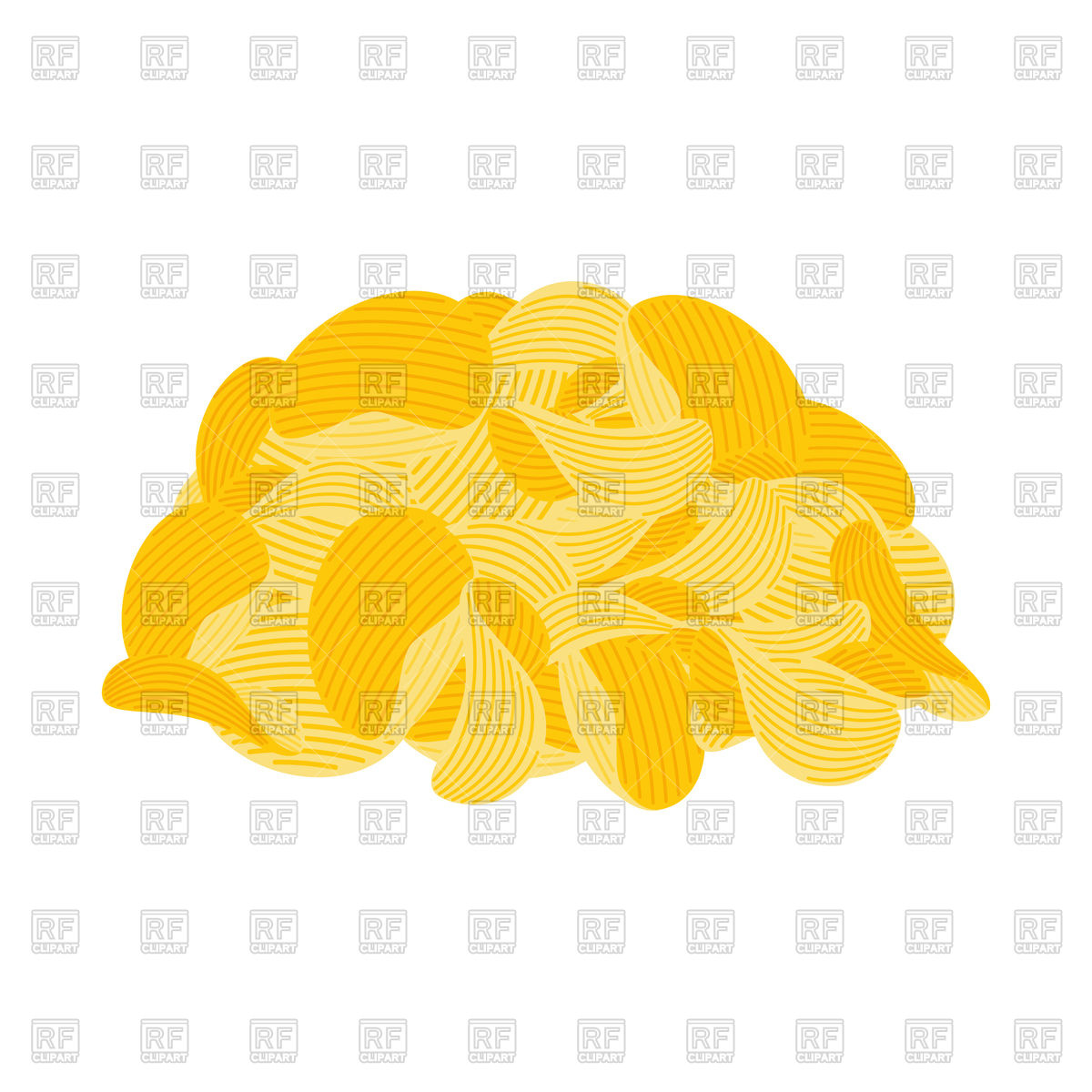 1200x1200 Pile Potato Chips On White Background Vector Image Of Food