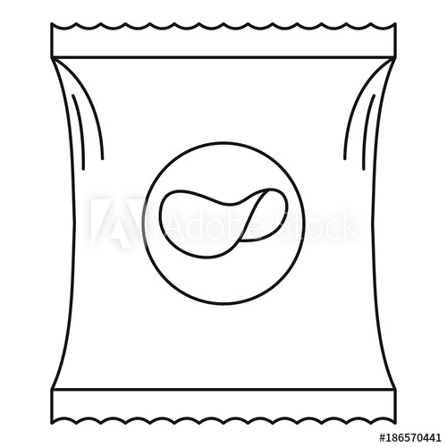 500x500 Potato Chip Icon Outline Illustration Of Potato Chip Vector Icon