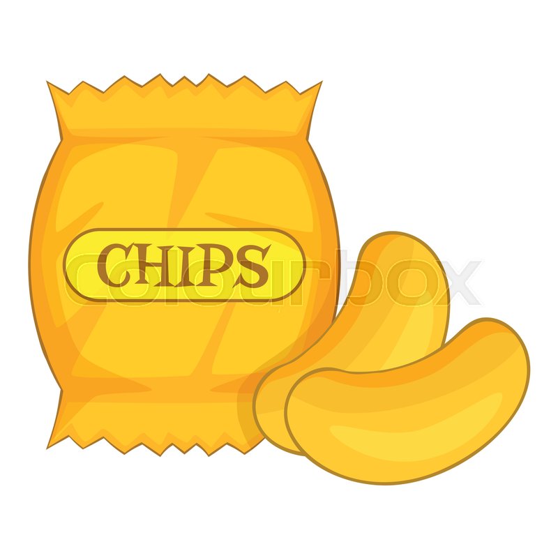 800x800 Potato Chips Icon Cartoon Stock Vector Colourbox
