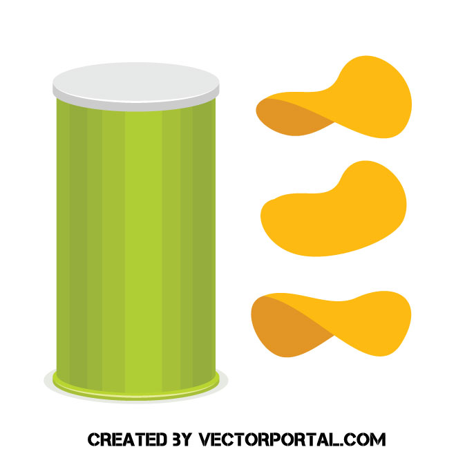 660x660 Potato Chips Vector Image