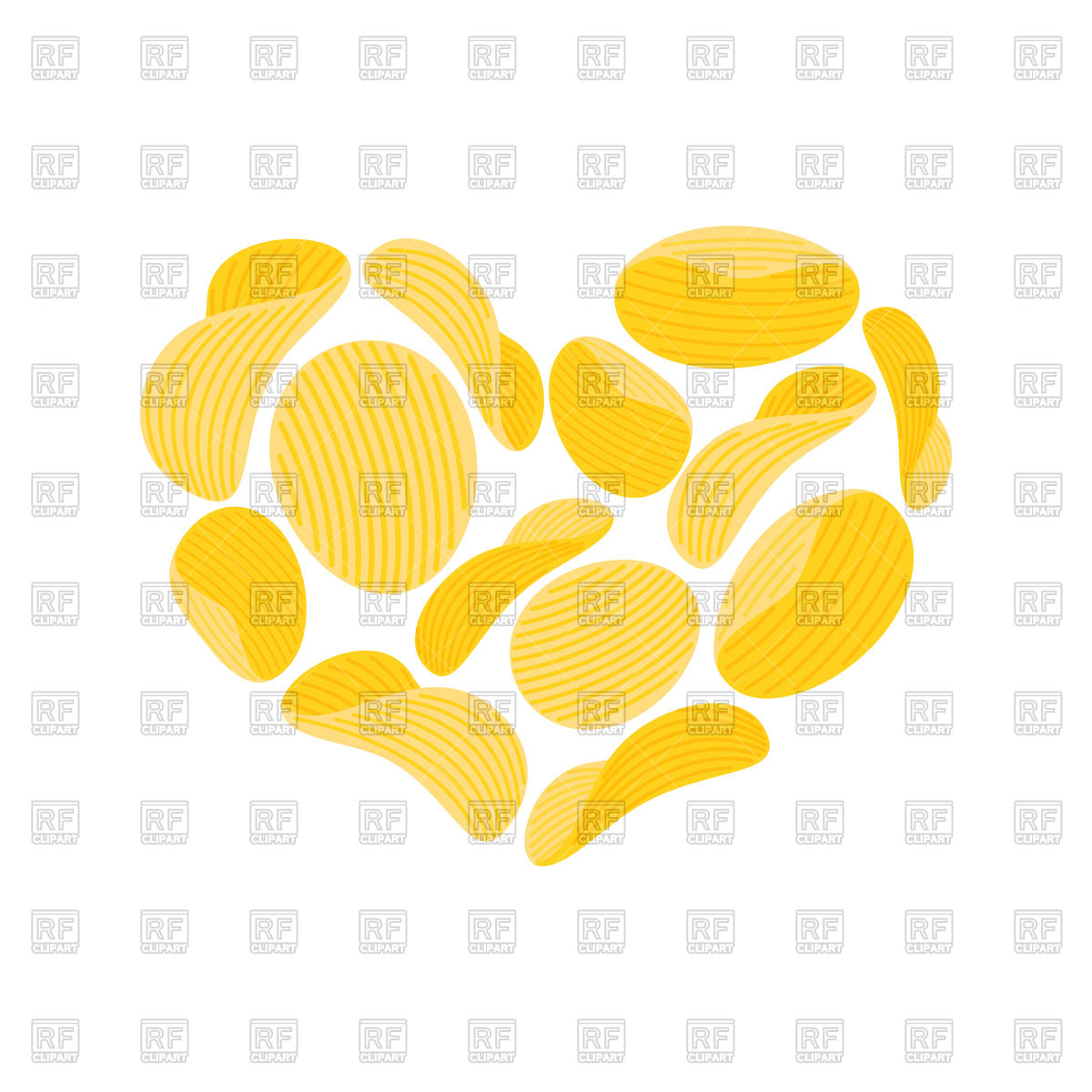 1200x1200 I Love Potato Chips Vector Image Of Food And Beverages