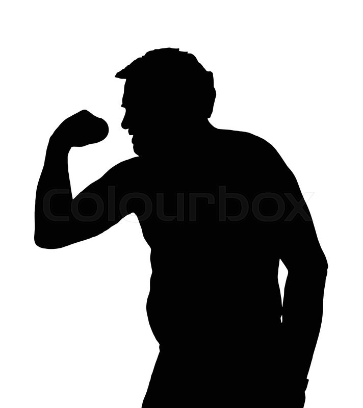 712x800 Man Silhouette With Potbelly Stock Vector Colourbox