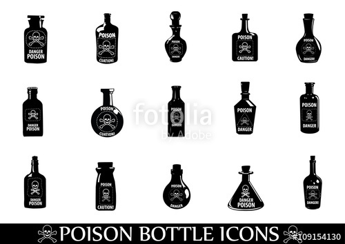 500x354 Poison Icons,potion Bottle,medicine Bottles Vector Icons Set