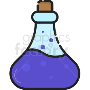 300x300 Evil Potion Bottle Vector Icon Art Clipart Royalty Free Gif