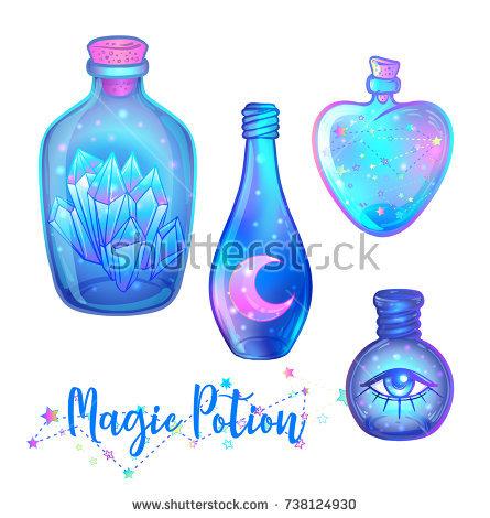 445x470 Magic Potion Bottle Clipart