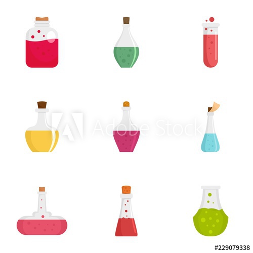 Alchemy Potion Icon Set Flat Set Of Alchemy Potion Vector Icons 500x500 Alchemy Potion Icon Set Flat Set Of Alchemy Potion Vector Icons