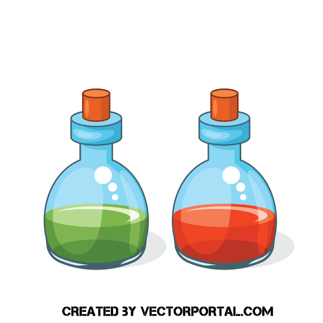 Bottles Of Potion Vector Clip Art 660x660 Bottles Of Potion Vector Clip Art