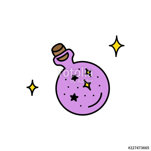 Cute Hand Drawn Round Glass Of Potion Vector Illustration Magical 500x500 Cute Hand Drawn Round Glass Of Potion Vector Illustration Magical