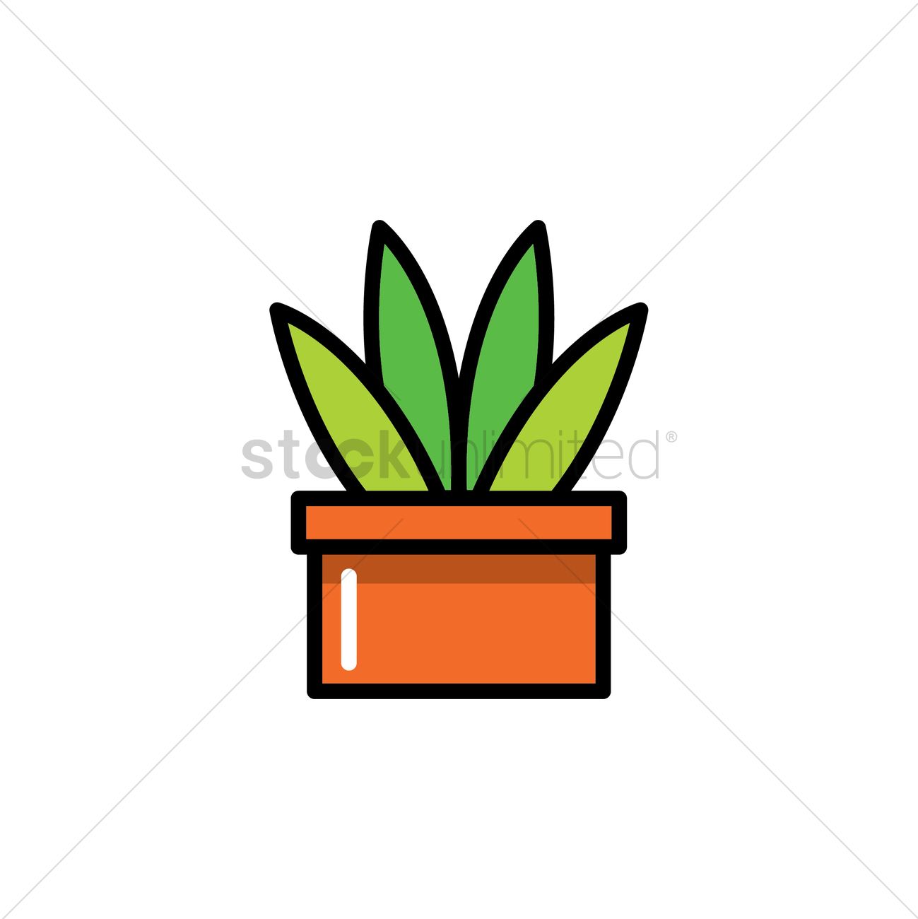 1299x1300 Potted Plant Vector Image
