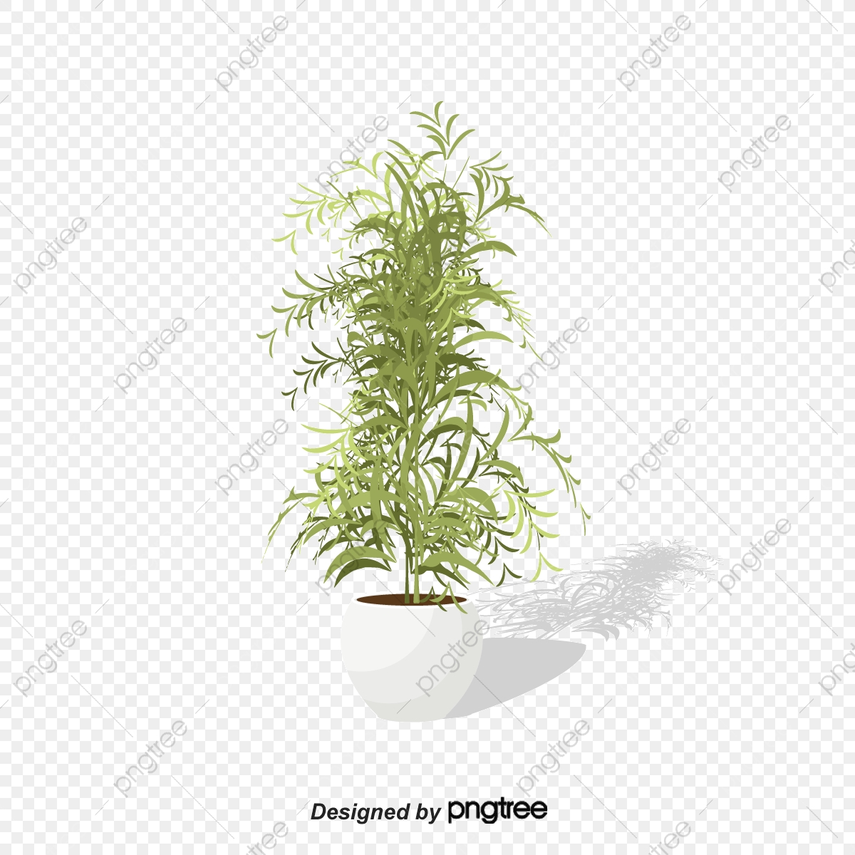 1200x1200 Vector Green Potted Plants, Vector, Hand Painted, Green Png