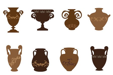 450x300 Pottery Vases Vector Premium Clipart