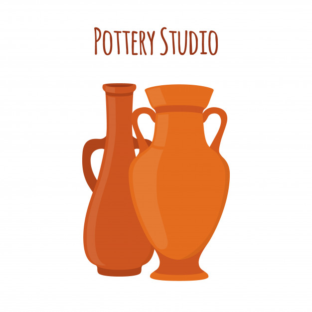 626x626 Pottery Studio Illustration Vector Premium Download