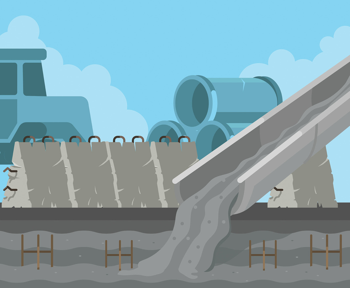 1136x936 Pouring Concrete Vector Vector Art Graphics