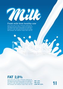 211x299 Pouring Milk Splash, Milk Wave, Blue Background, Vector Stock V