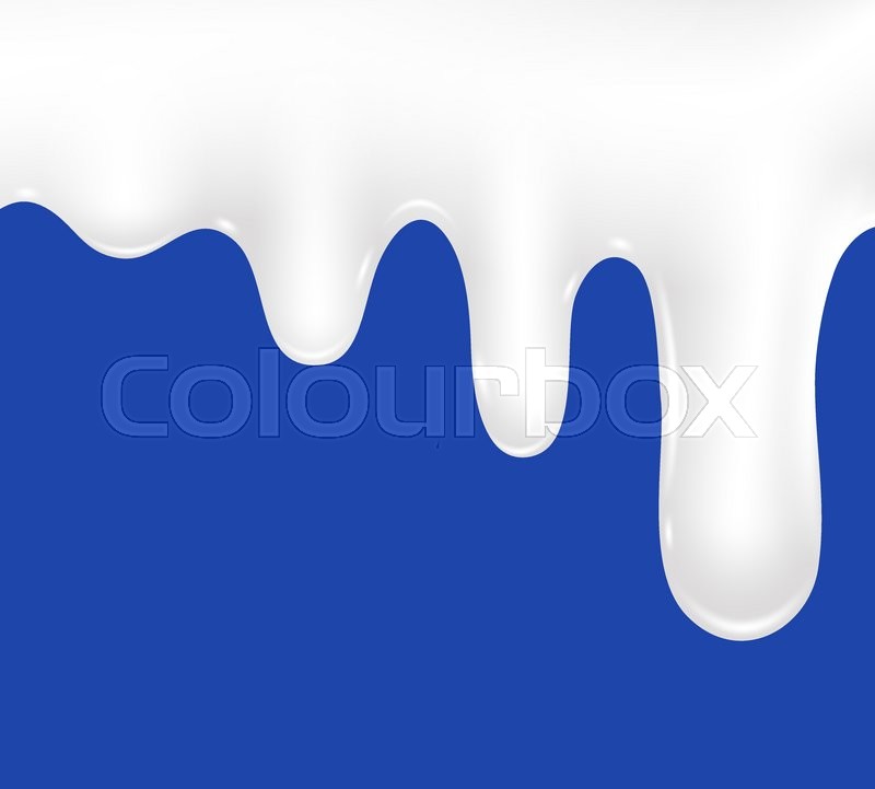 800x721 Pouring Vector Milk Flow On Blue Stock Vector Colourbox