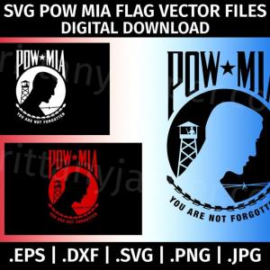 300x300 Pow Mia Flag Vector Studiogrfx