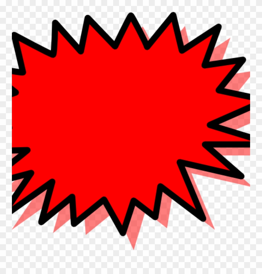 880x920 Pow Clipart Red Explosion Blank Clip Art At Clker Vector