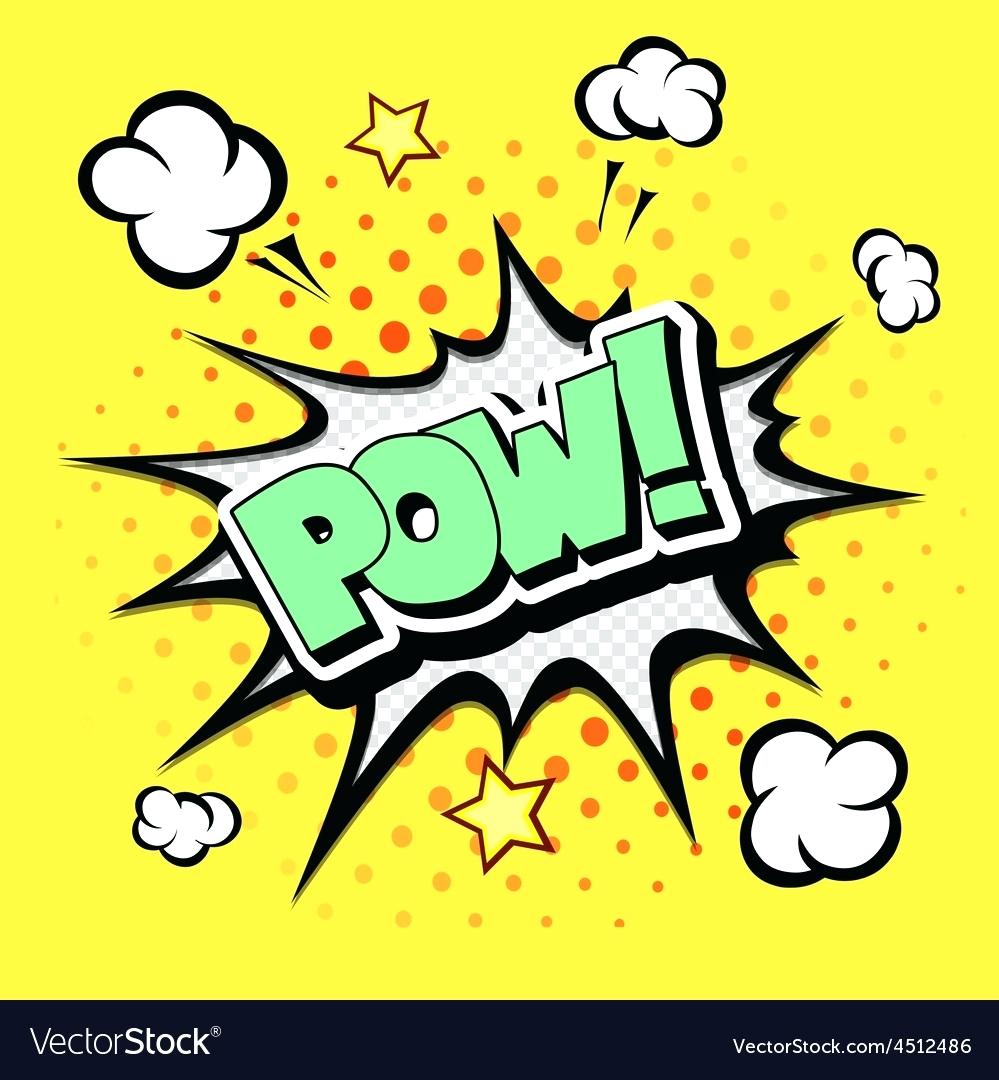 999x1080 Cartoon Pow Pow Comic Speech Bubble Cartoon Vector Image Cartoon