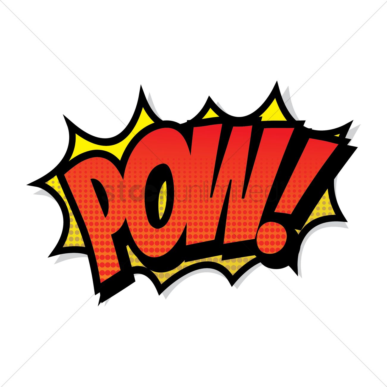 1300x1300 Pow Text With Comic Effect Vector Image