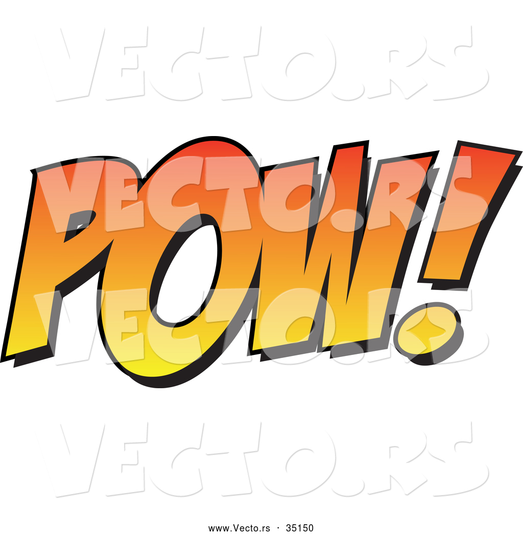 1024x1044 Vector Of Cartoon 'pow!' Word