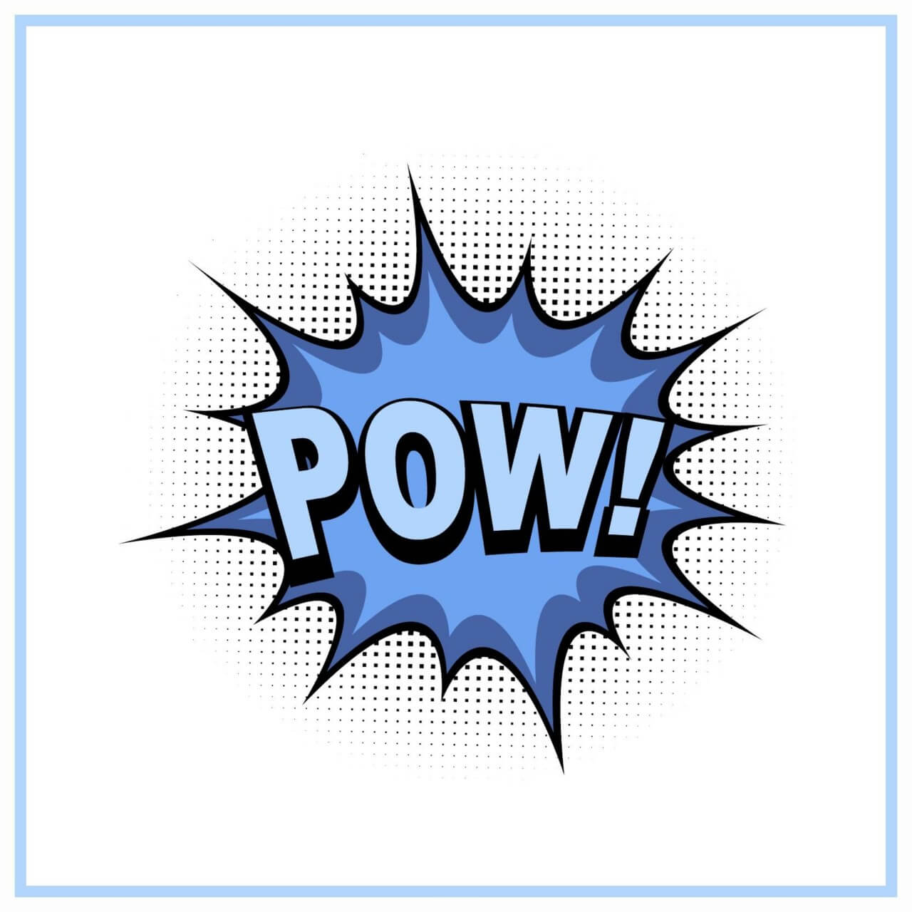 1280x1280 Free Vector Comic Book Explosion, Pow