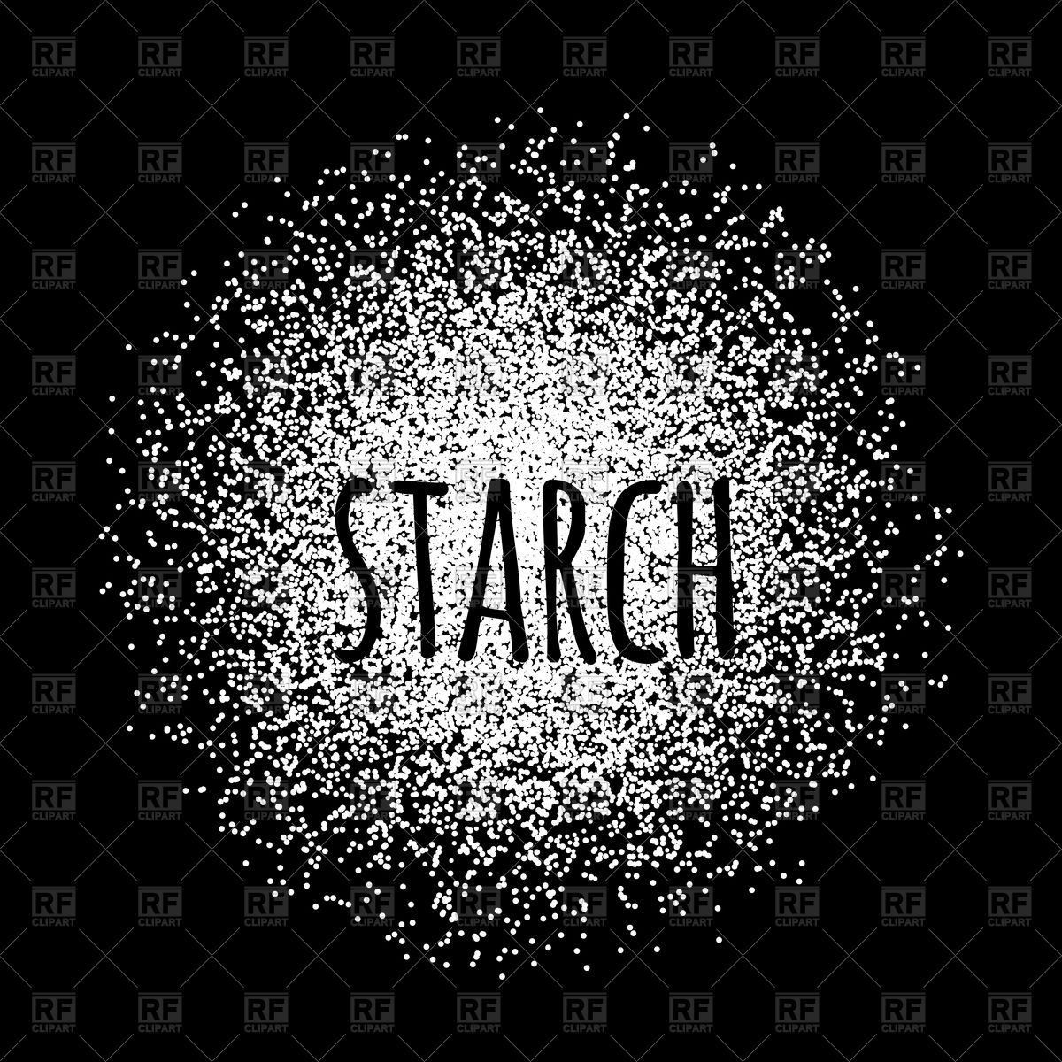 1200x1200 Starch In Form Of White Powder Vector Image Of Conceptual
