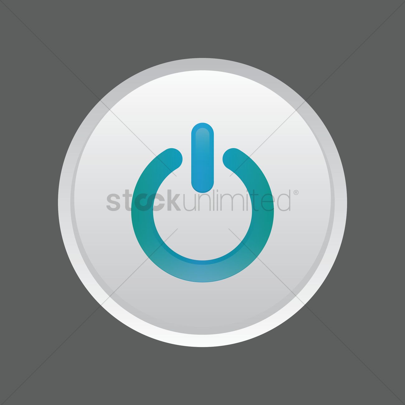 Power Button Vector Image 1300x1300 Power Button Vector Image