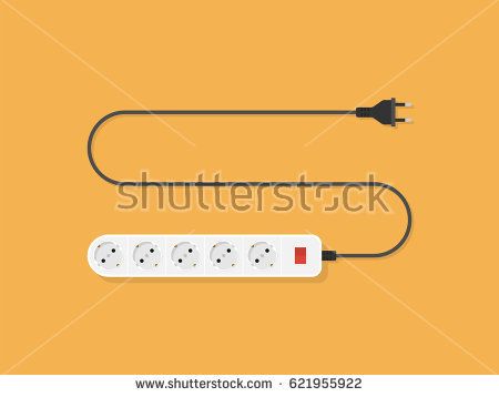 450x358 Electric Extension Cord Vector Illustration Power Strips