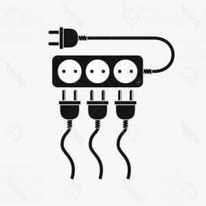 300x300 Photostock Vector Extension Cord Vector Illustration Icon Of Power
