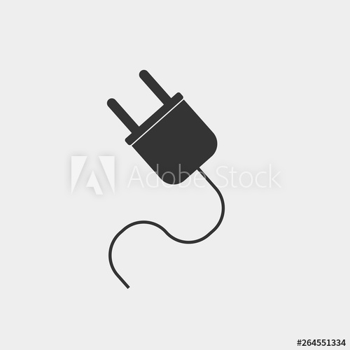 500x500 Power Cord Vector Icon