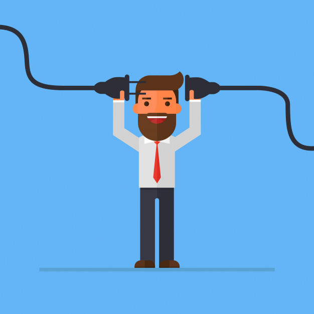 626x626 Businessman Connecting A Power Cord Vector Premium Download