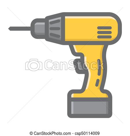 Electric Drill Filled Outline Icon, Build And Repair, Vector 450x470 Electric Drill Filled Outline Icon, Build And Repair, Vector