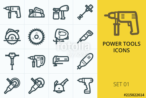 Power Tools Icons Set 500x334 Power Tools Icons Set