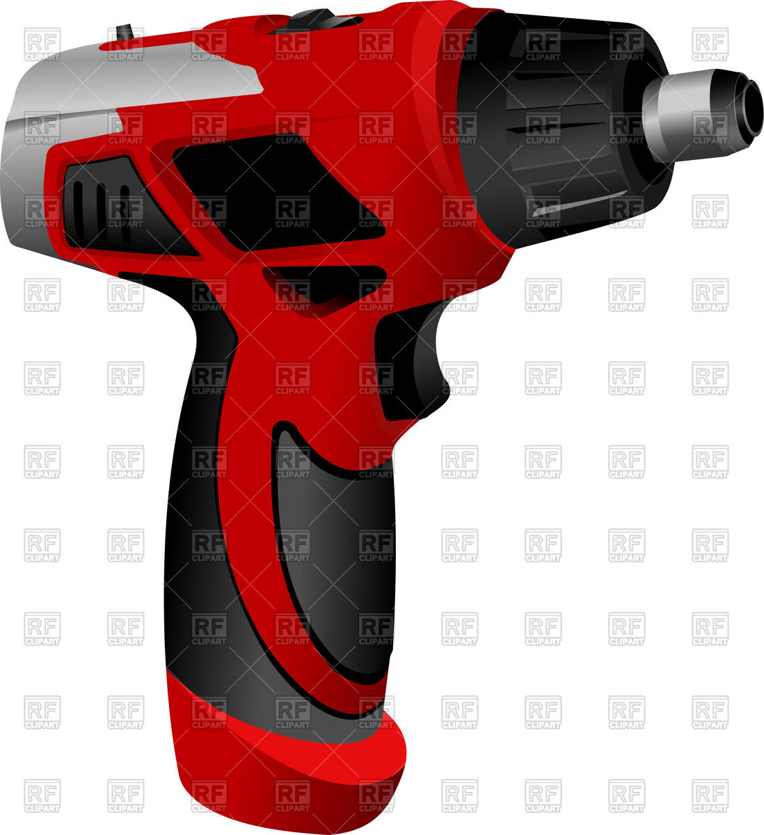 1098x1200 Red Power Drill Vector Image Of Objects Leonido