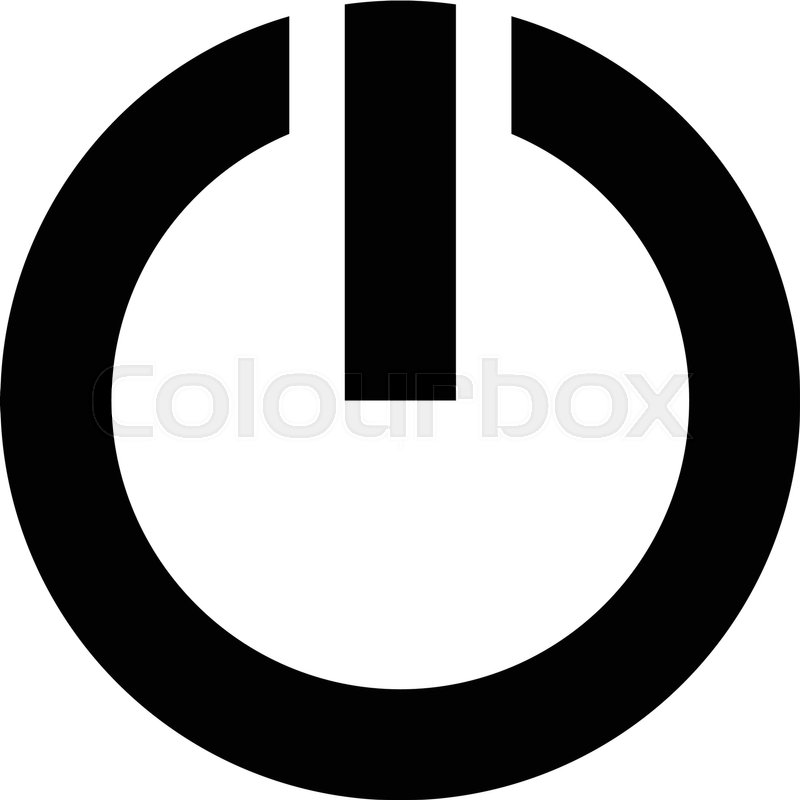 800x800 Power Symbol Vector Icon Stock Vector Colourbox