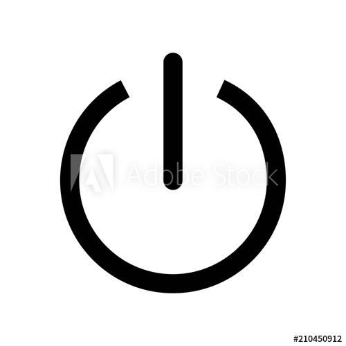 500x500 Power Icon Vector Icon Simple Element Illustration Power Symbol