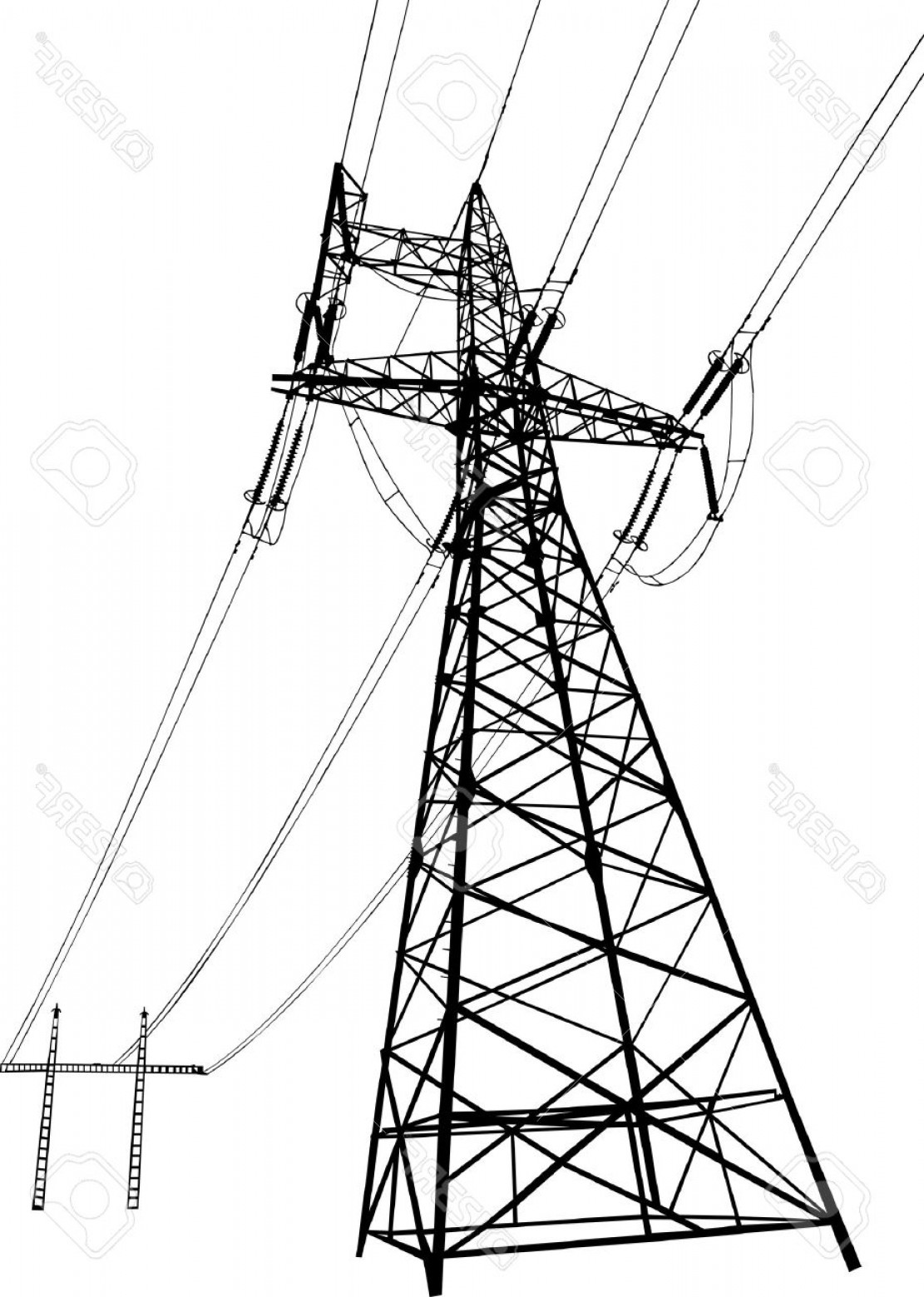 Photovector Silhouette Of Power Lines And Electric Pylons Newwaysys 1111x1560 Photovector Silhouette Of Power Lines And Electric Pylons Newwaysys