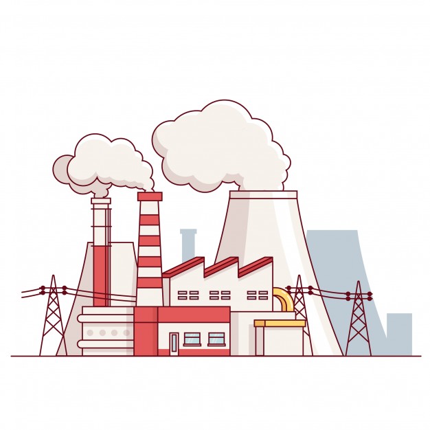 626x626 Electrical Power Production Plant Vector Free Download