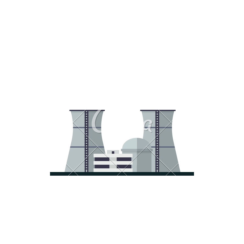 800x800 Nuclear Power Plant Vector