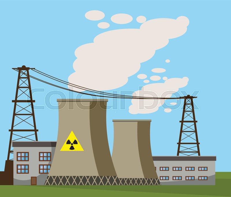 800x682 Nuclear Power Plant Icon Cartoon Stock Vector Colourbox