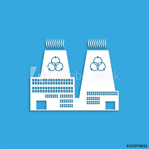 500x500 Nuclear Power Plant Vector Icon