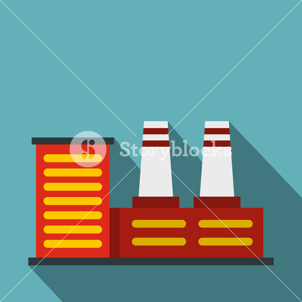 1000x1000 Power Plant Icon Flat Illustration Of Power Plant Vector Icon