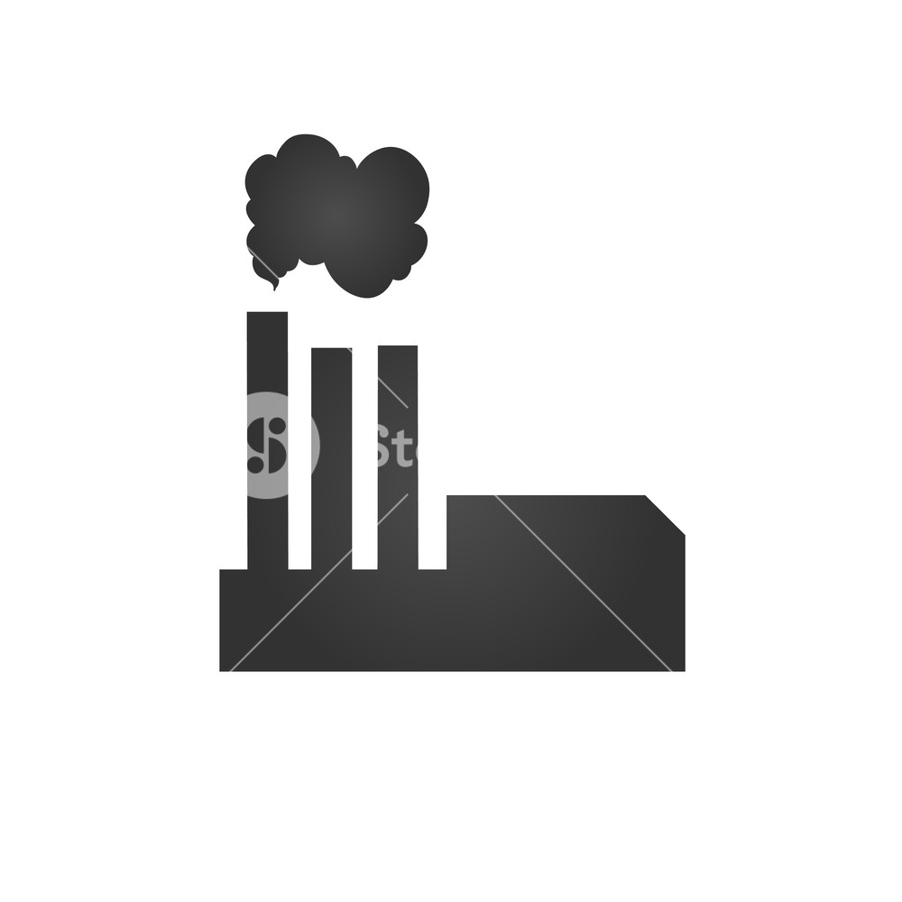 1000x1000 Power Plant Icon Factory Industrial Building Power Plant, Vector