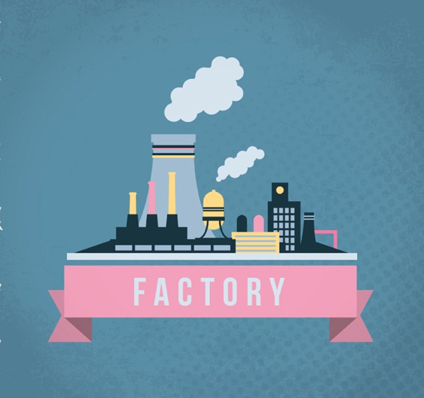 600x564 Creative Power Plant And Power Plant Ribbon Label Vector Graphics