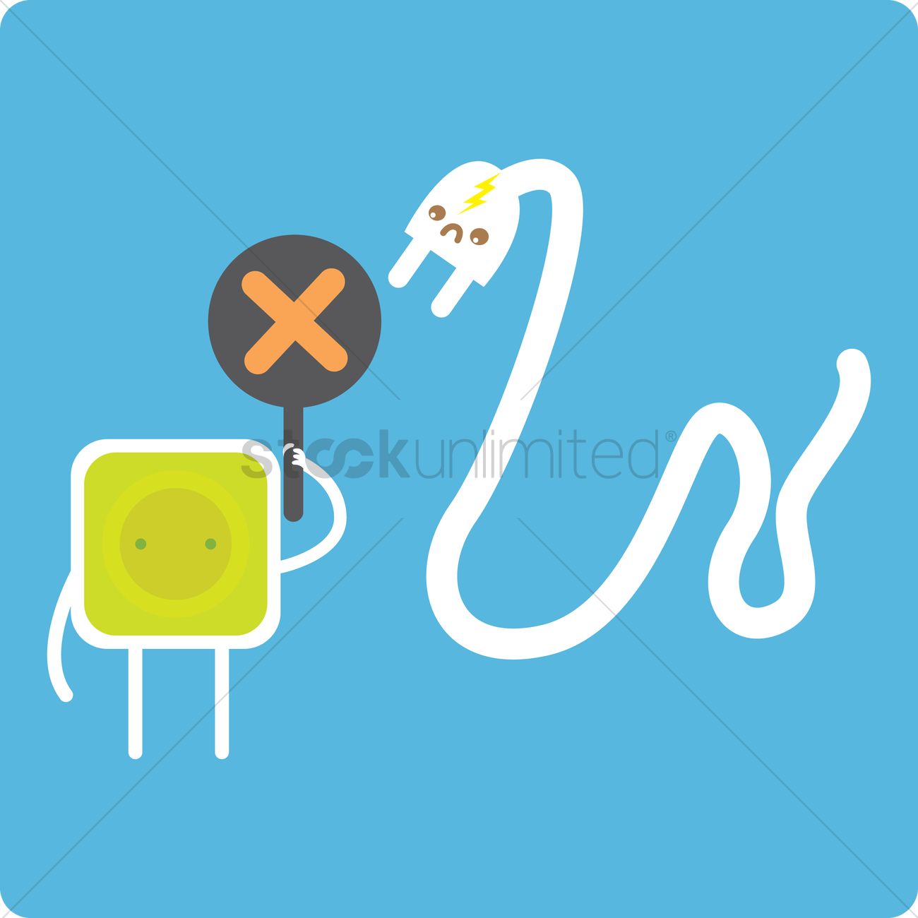 1300x1300 Free Power Plug And A Power Socket Vector Image