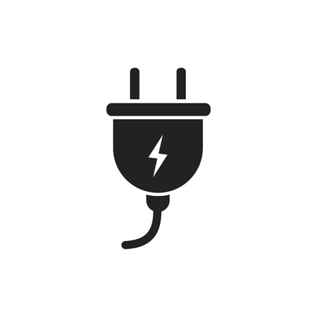 450x450 Plug Vector Icon Power Wire Cable Flat Illustration Royalty