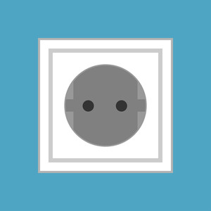 300x300 Wall Socket Vector Icon Equipment Interior Technology Object