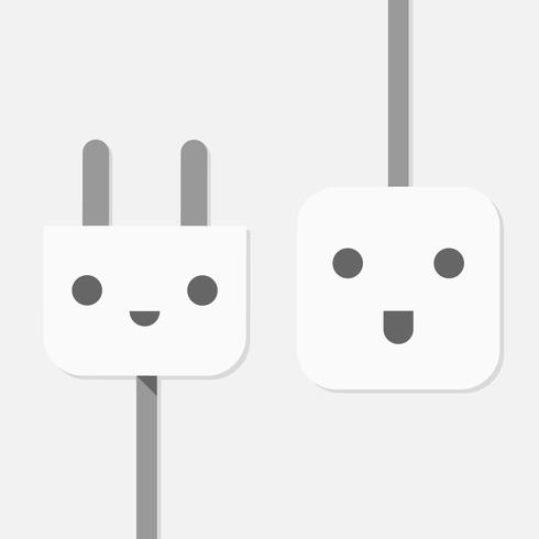 490x490 Electric Plug Vector Illustration