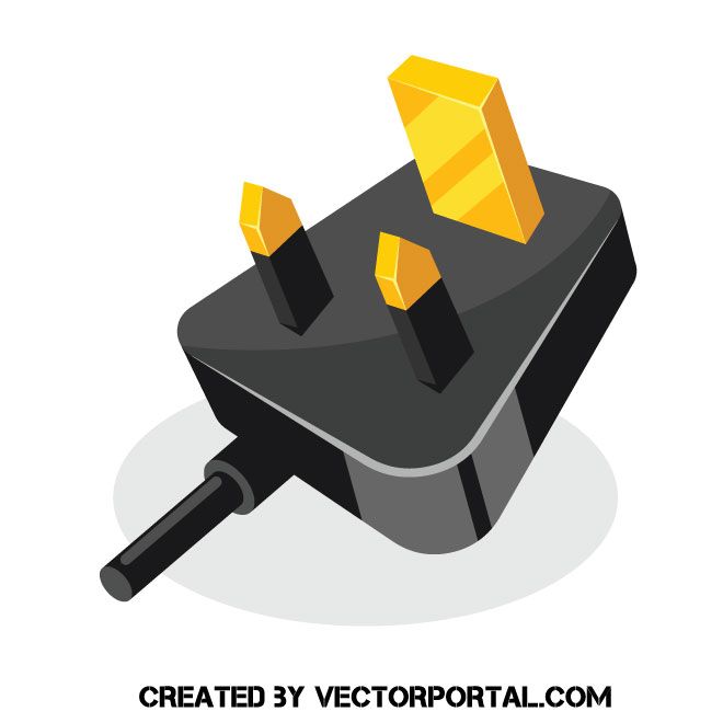 660x660 Electric Plug Vector Image Various Vectors Free Vector Images