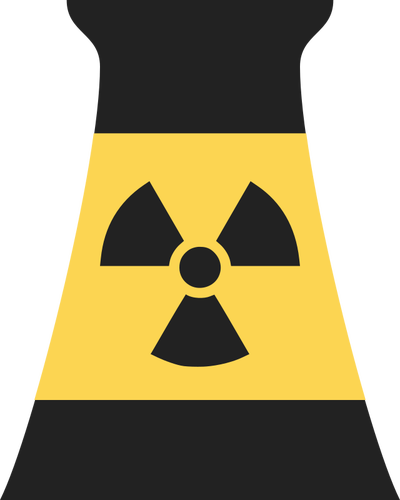 400x500 Nuclear Power Plant Reactor Symbol Vector Image